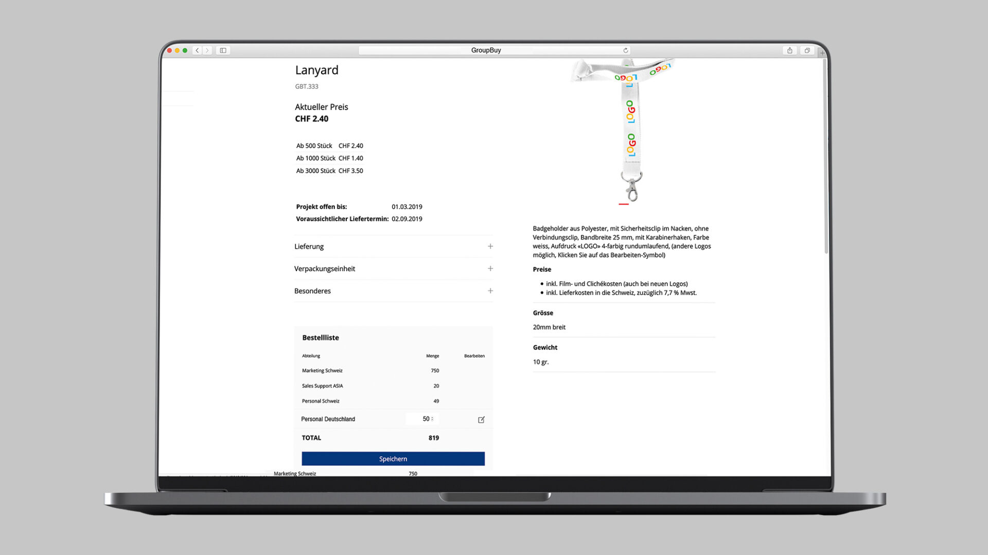 Inhalte der Kampagne: Konzeption und Programmierung der Plattform GroupBuy